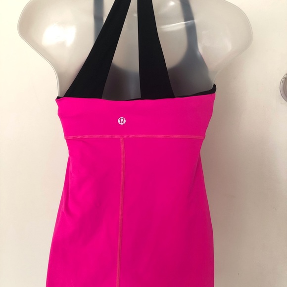 EUC! LULULEMON BRIGHT PINK & BLACK TANK TOP - Picture 5 of 5